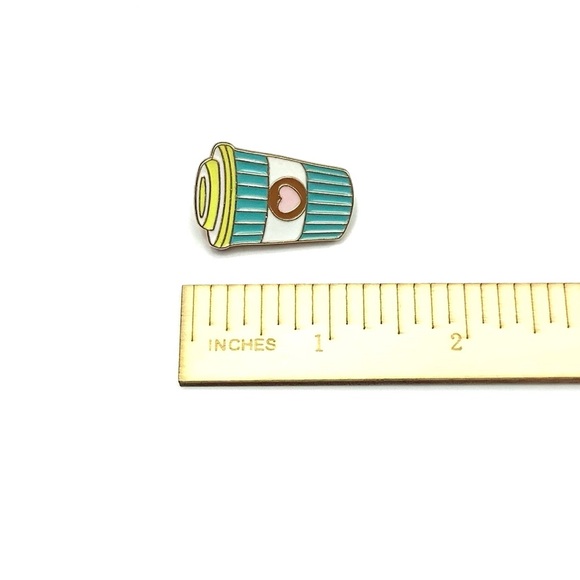 Latte Love Enamel Pin Brooch - Picture 5 of 8